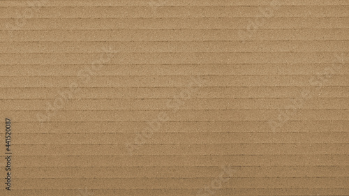 Paper box or packing paper texture, Brown horizontal line corrugated cardboard used for background, Close up
