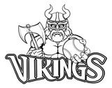Viking Baseball Sports Mascot