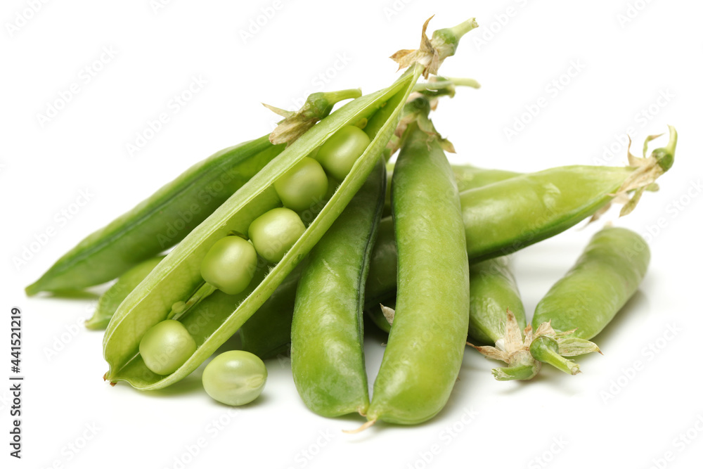 Fresh peas isolated on white background Fresh peas isolated on white background