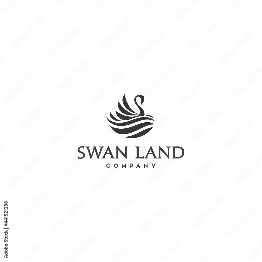 swan logo design vector illustration swan logo design vector illustration
