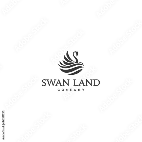 swan logo design vector illustration