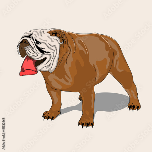 Vector art bulldog army character © DEWIMAGRINBR