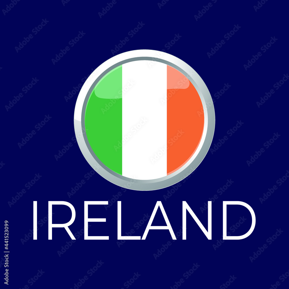 banner ireland circle, button. vector illustration banner ireland circle, button. vector illustration
