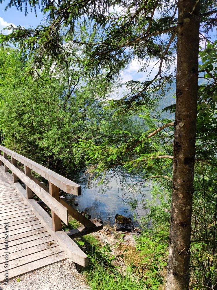 Hallstatt
wooden bridge over river Hallstatt
wooden bridge over river