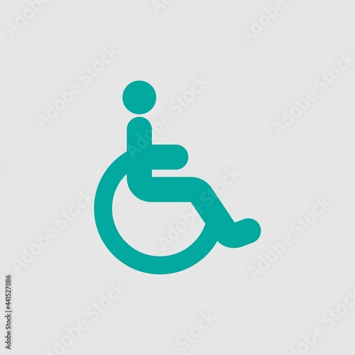 wheelchair icon vector handicapped sign
