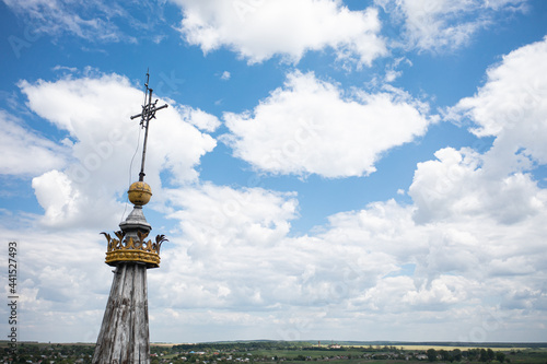 Cross of the church on sky photo