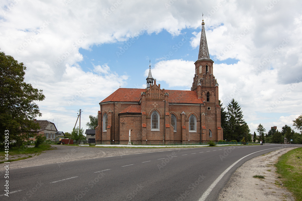  Neo-Gothic Catholic Church of the Sacred Heart of Jesus in Stoyaniv, Ukraine