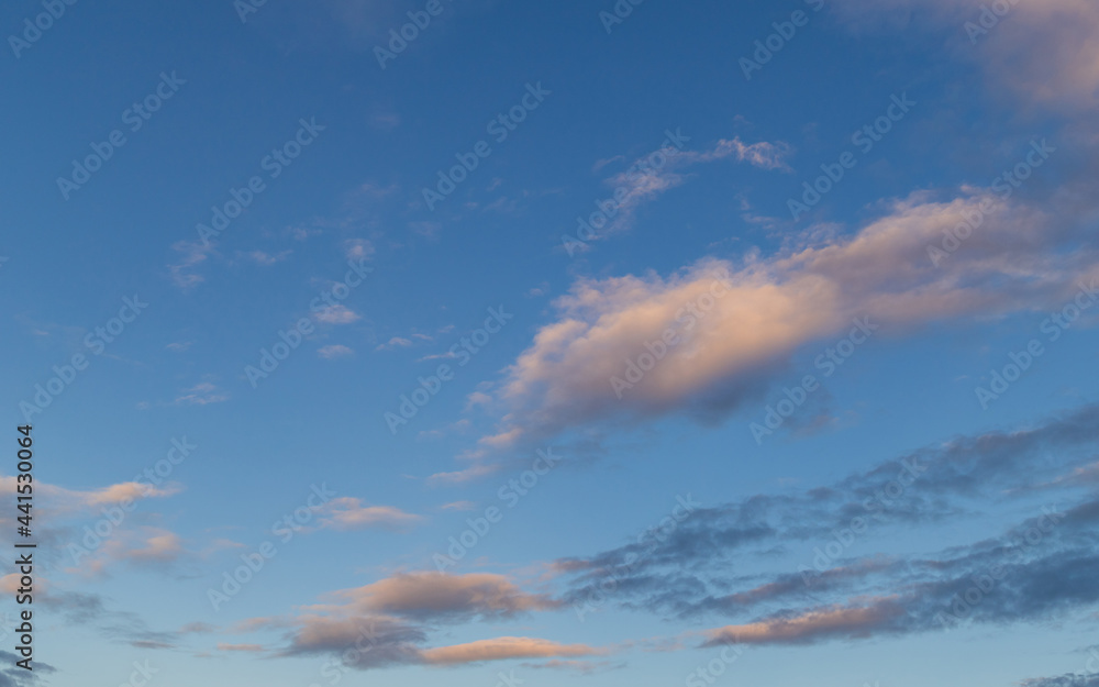 Dramatic clouds on a blue sky.