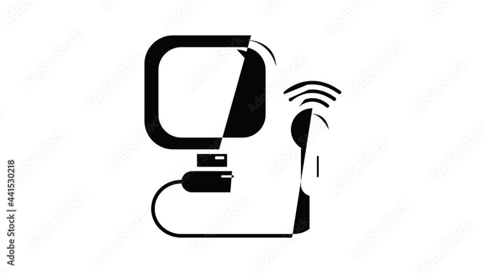 Ultrasound icon animation simple best object on white Ultrasound icon animation simple best object on white