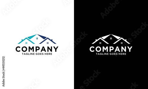 Real Estate logo, Builder logo, Construction logo home design template vector illustration