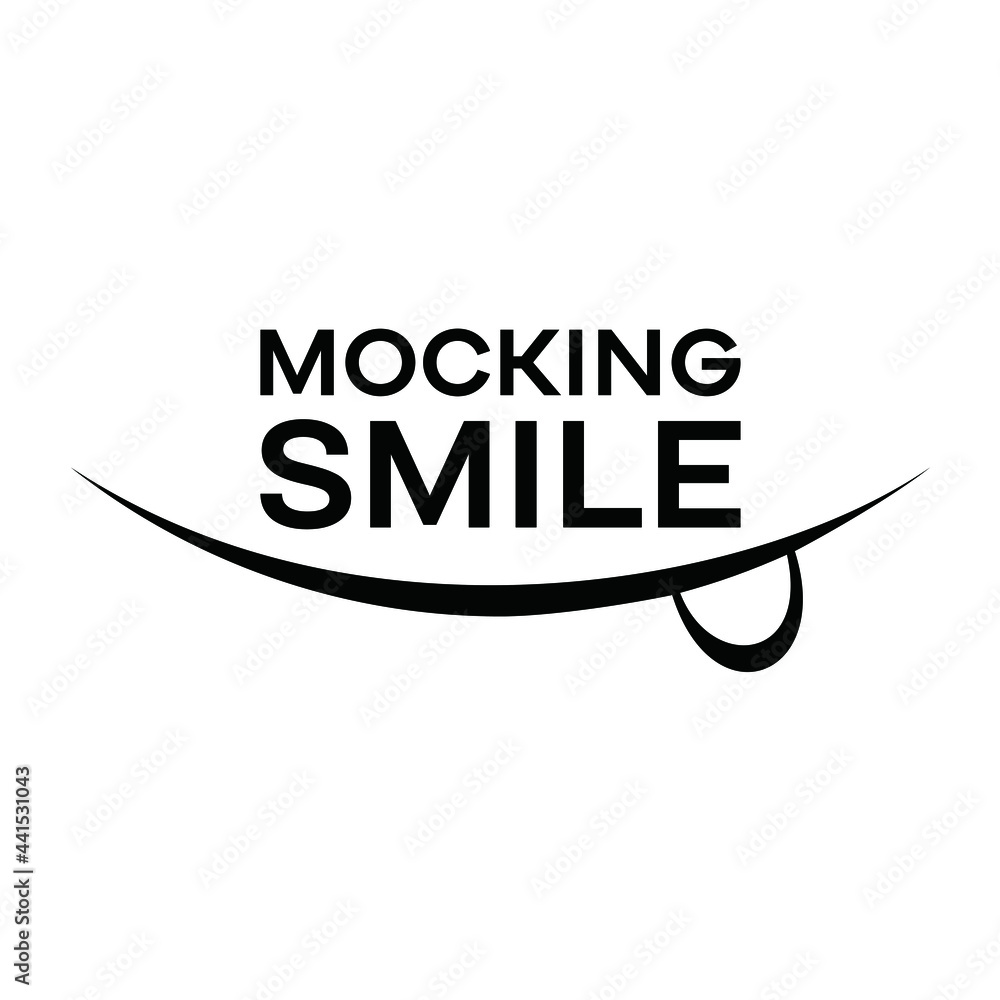 Mocking Smile Logo Design Smile Logo Stock Vector. Stock Vector Adobe