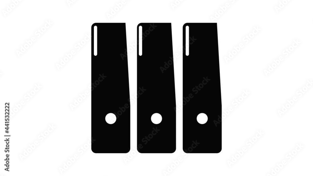 Office folder icon animation simple best object on white Office folder icon animation simple best object on white