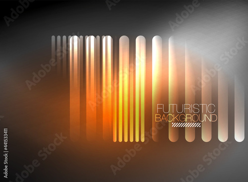 Bright neon color techno abstract background  shiny glowing neon lines in the dark background