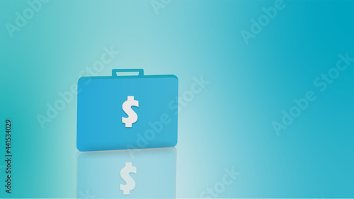 business suitcase with dollar currency © Daswandas1189
