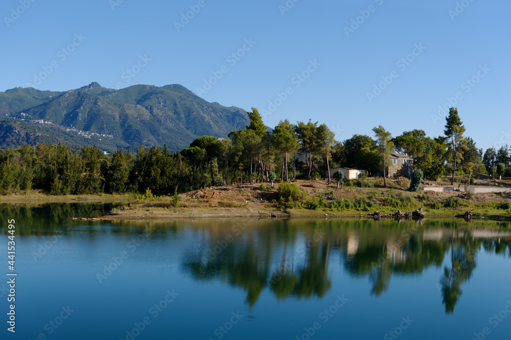 Peri dam in the eastern plain of Corsica