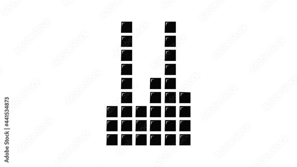 Equalizer icon animation simple best object on white Equalizer icon animation simple best object on white