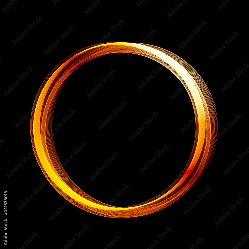 Abstract background, golden lines waves, smooth round wave on a black background, frame Abstract background, golden lines waves, smooth round wave on a black background, frame