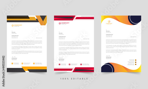 Letterhead template. Business letterhead template