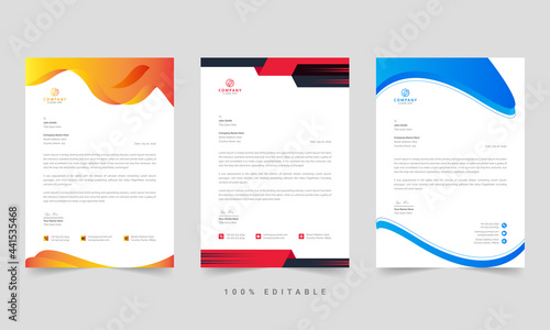 Letterhead template. Business letterhead template