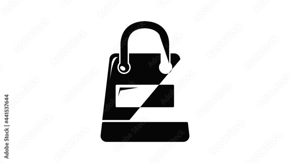 Shopping bag icon animation simple best object on white Shopping bag icon animation simple best object on white