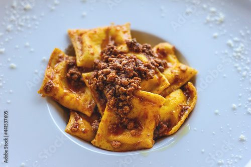 Tortelli with ragu alla bolognese