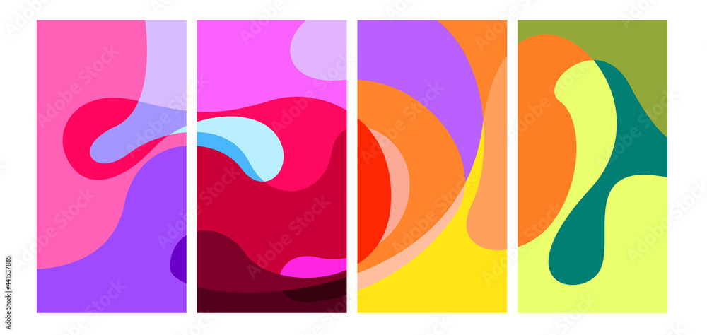 Vector colorful geometric liquid abstract background pattern for social media template
