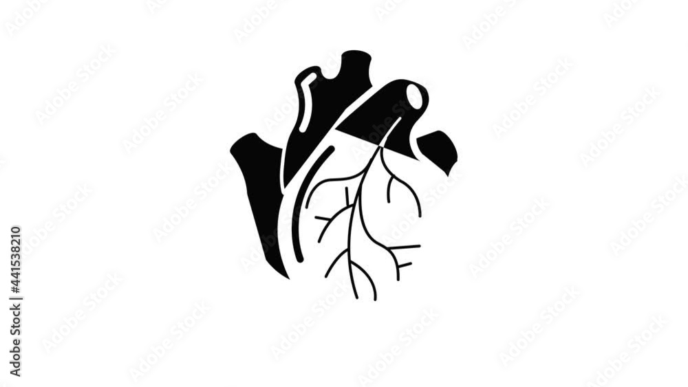 Human heart organ icon animation simple best object on white Stock ...