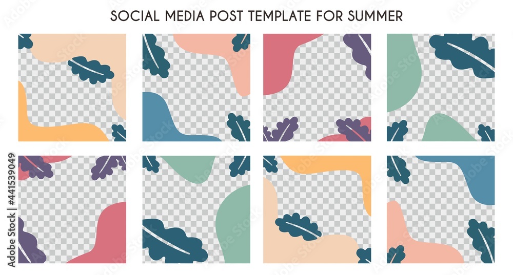 Creative vector of social media post template for summer, Perfect for social media post, background and web internet ads. Creative vector of social media post template for summer, Perfect for social media post, background and web internet ads.