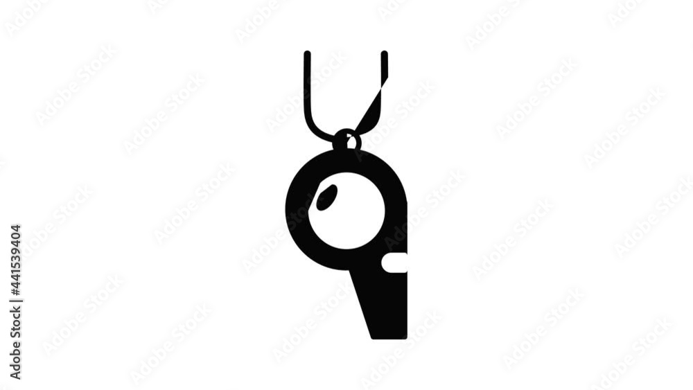Hockey whistle icon animation simple best object on white Hockey whistle icon animation simple best object on white