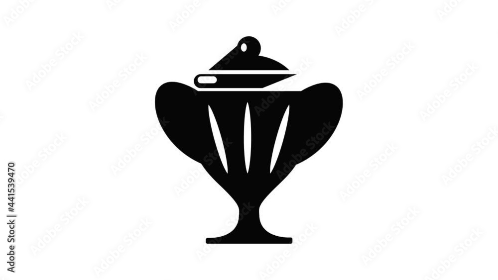 Ice hockey cup icon animation simple best object on white Ice hockey cup icon animation simple best object on white