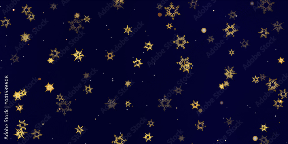 Gold Falling Snowflakes seamless pattern. Gold Falling Snowflakes seamless pattern.