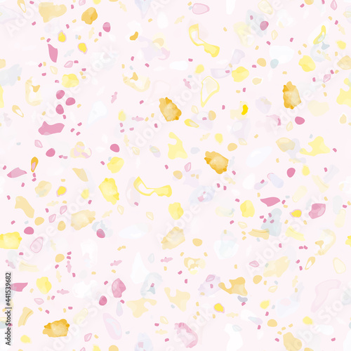 Terrazzo Texture Vector. Flooring Seamless Pattern