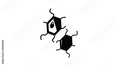 Bird flu virus icon animation simple best object on white photo