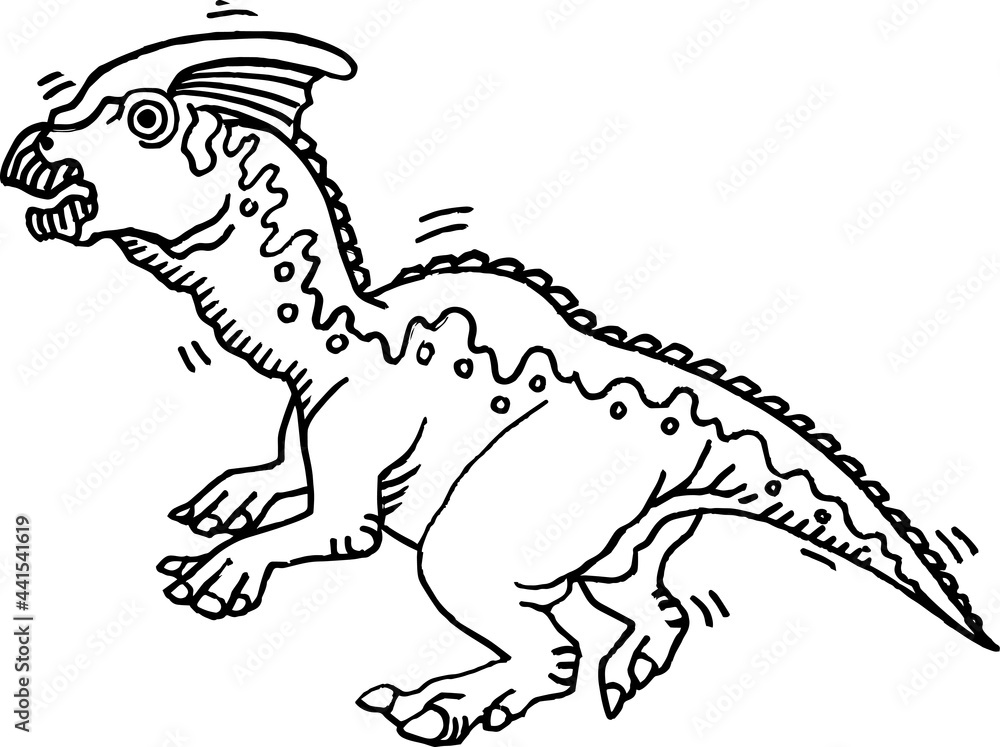 hand drawn vector illustration of a dinosaur hand drawn vector illustration of a dinosaur