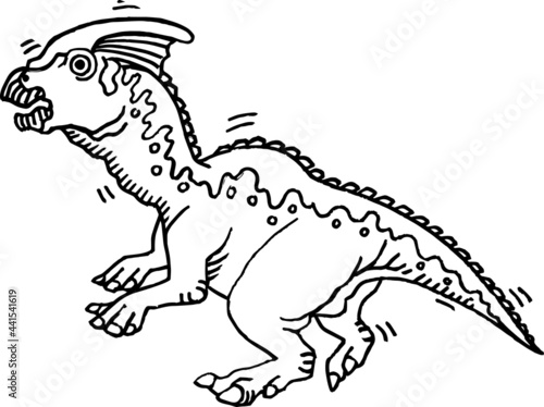 Fototapeta Naklejka Na Ścianę i Meble -  hand drawn vector illustration of a dinosaur