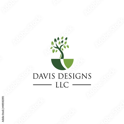 modern logo design green and leaf