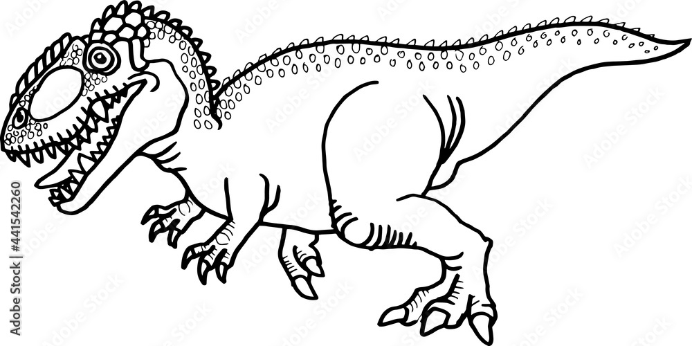 hand drawn vector illustration of a dinosaur hand drawn vector illustration of a dinosaur
