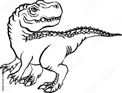 hand drawn vector illustration of a dinosaur