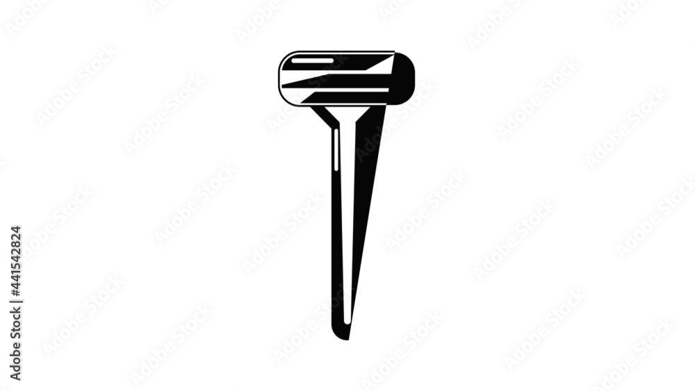 Woman razor icon animation simple best object on white Woman razor icon animation simple best object on white