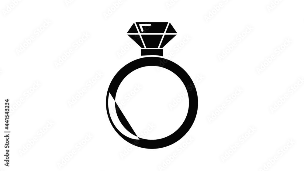 Diamond engagement ring icon animation simple best object on white Diamond engagement ring icon animation simple best object on white