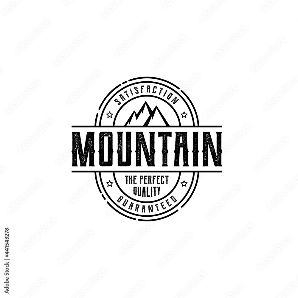 mountain, nature and outdoor adventures logo designs, vintage style