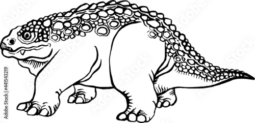 hand drawn vector illustration of a dinosaur