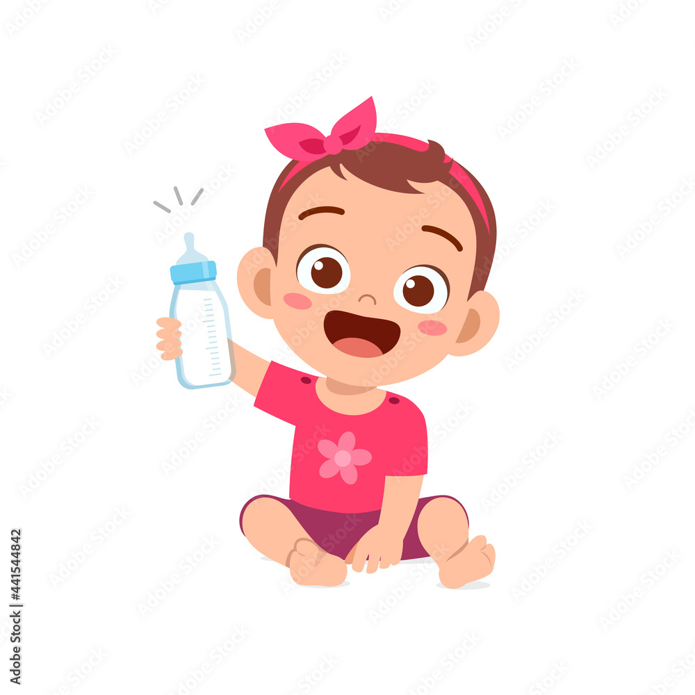 culte little baby girl drink milk from bottle culte little baby girl drink milk from bottle