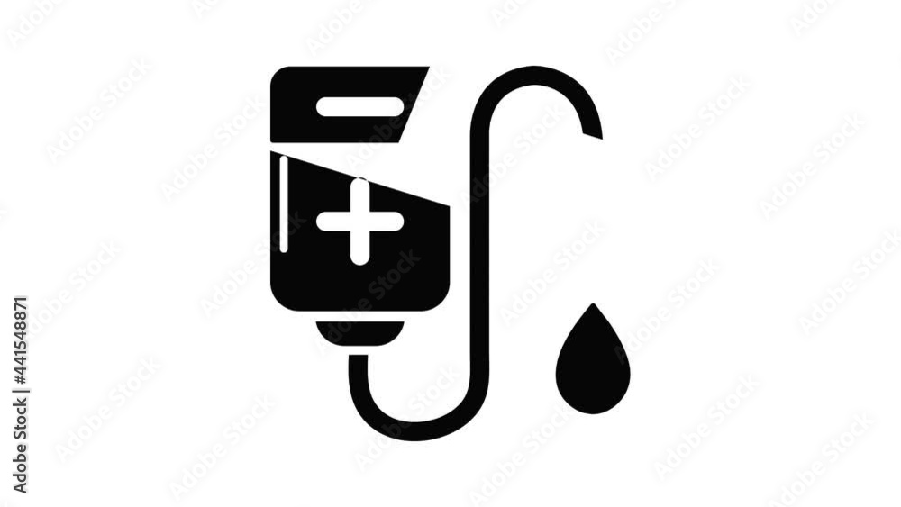 Blood bag icon animation simple best object on white Blood bag icon animation simple best object on white