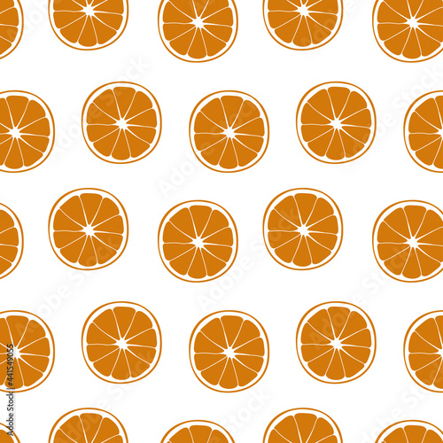 Orange fruit pattern, vector graphics
