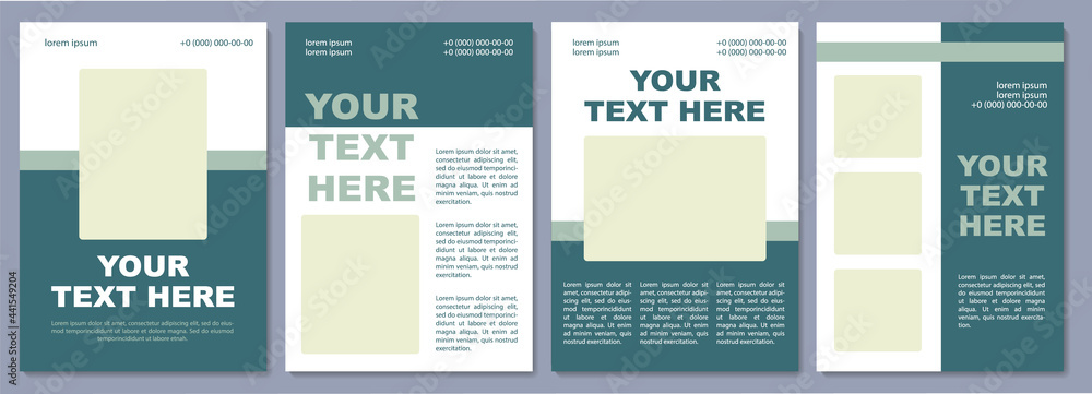 Awareness providing brochure template. Corporate brand. Flyer, booklet, leaflet print, cover design with copy space. Your text here. Vector layouts for magazines, annual reports, advertising posters