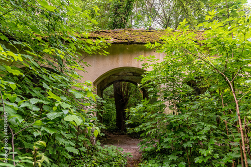 Aleksa Santic, Serbia - June 06, 2021: The abandoned Fernbach Castle, also known as Baba Pusta, was built in 1906 by Karol Fernbach for his own needs. photo