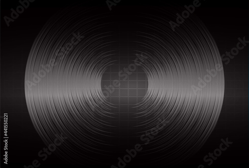 Sound waves oscillating dark light