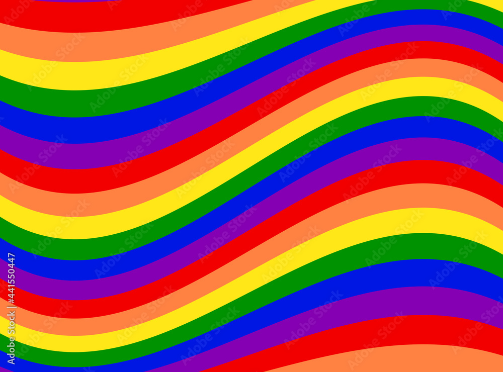 Obraz premium Rainbow colored wavy background.