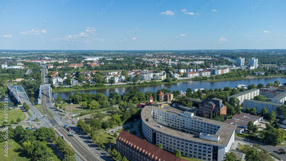 Magdeburg Stadt Elba Drohne